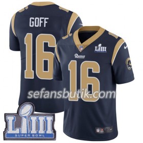 Los Angeles Rams Tröjor Jared Goff 16 Nike Blå 2019 Super Bowl LIII - Herr